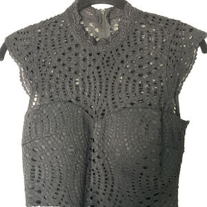 Sequin Hearts Jr Size 5, Black Lace Pencil Dress, High Neck, Cap Sleeve